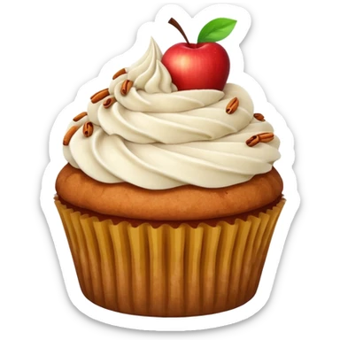 cupcake with apples & cinnamon  sticker
