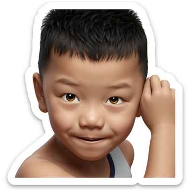 happy boy portrait smiling sticker