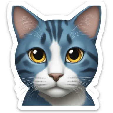 A blue Silverado cat eye  sticker