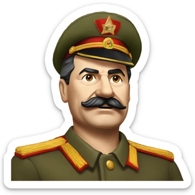Joseph Stalin with party hat sticker