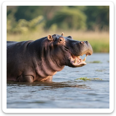 Hippopotamus sticker