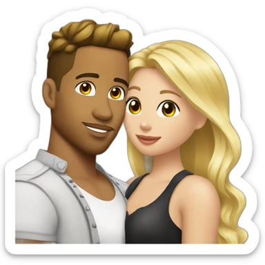 Romeo Santos and blond girl sticker