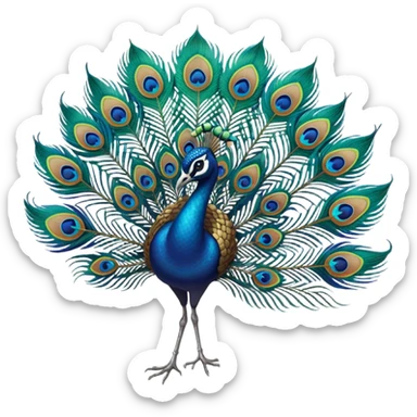 create a single peacock feather emoji just like whaatsapp emojis sticker