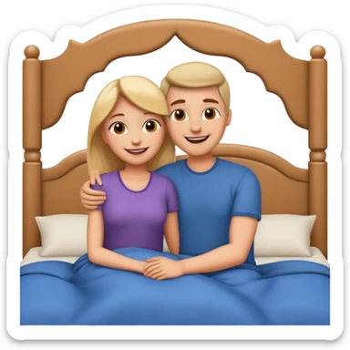 coppia che si abbracciano a letto emoji sticker