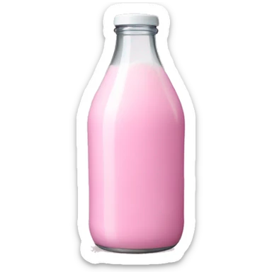 pink milk bottle sticker