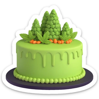 Los Angeles Kush cake sticker