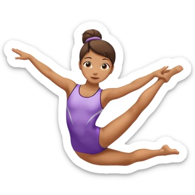 Mujer de 27 años haciendo gimnasia, cute sticker