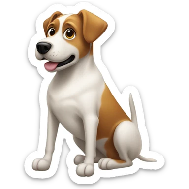 DOG WITH ONE LEG IN WELCHAIR sticker