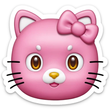 No fur Hello kitty sticker
