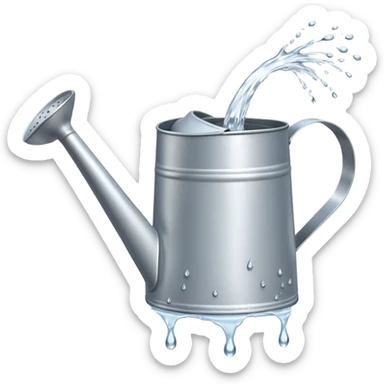 watering can and water splash sticker