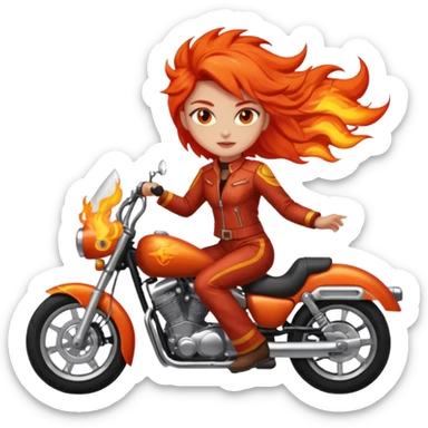 Give me a gost ride everything should be fire bike his bidy headr riding in a bike his eyes should be fire too emoji sticker
