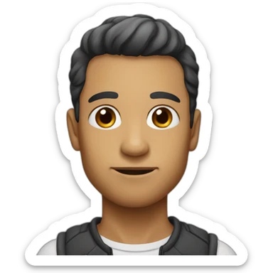 Short man with Pincher head sticker