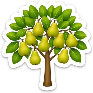 Pear Tree colorful sticker