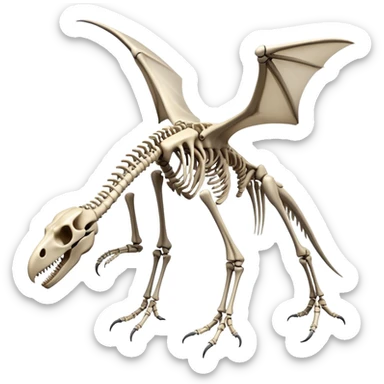 Pterodactyl skeleton sticker