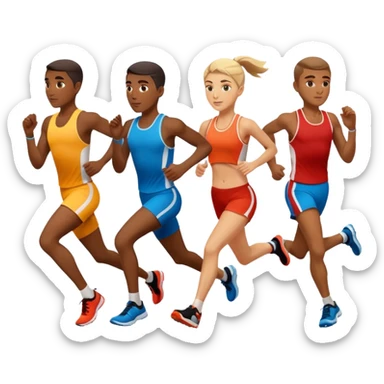 running relay  sticker