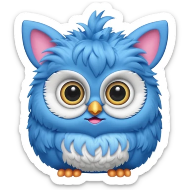 Furby blue sticker