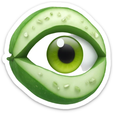 Eye cover with cucumber  sticker