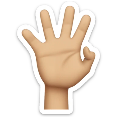 finger swiping up sticker