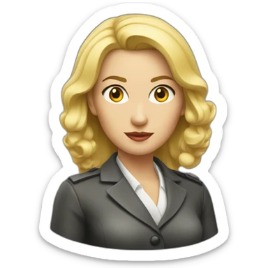blond female spy in their early thirties sticker