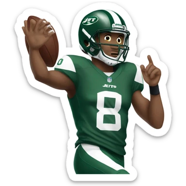 Jets wr catching a pick sticker