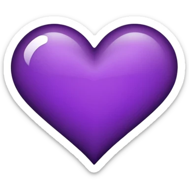 Dark purple heart sticker