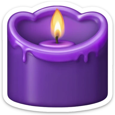 burning the midniight oil- make it purple candle  sticker