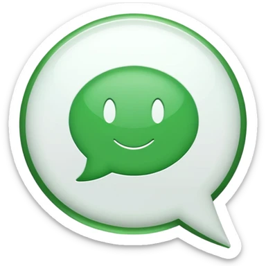 white speech bubble emoji containing green check mark emoji sticker