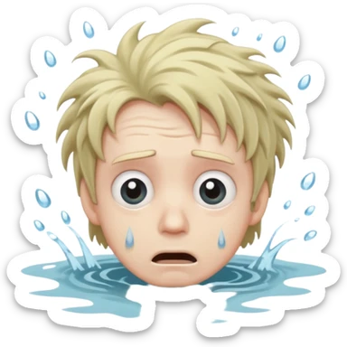 Man drowning sticker