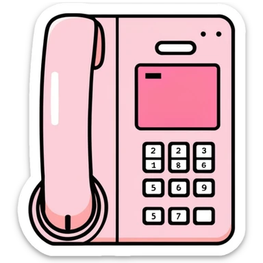 Pink caller id sticker