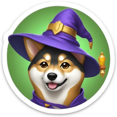 wizard shiba sticker