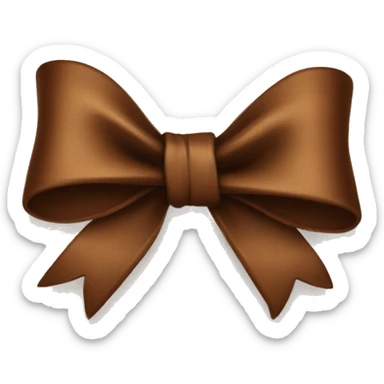Brown bow sticker