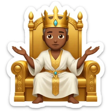 African American God on throne sticker