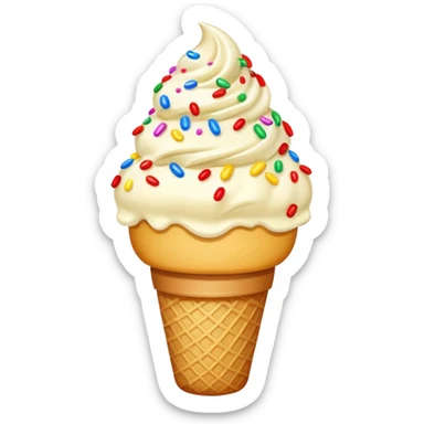 ice cream with sprinkles sticker