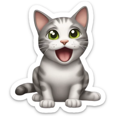 Cat farting th sticker