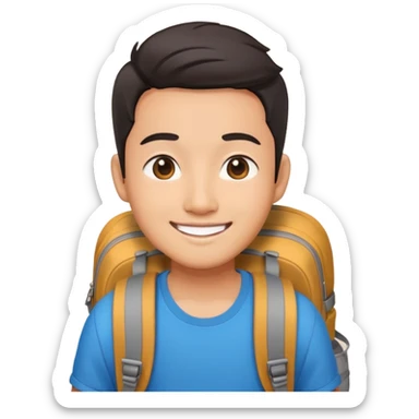 Asian travel youtuber sticker