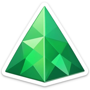 Triângulo verde apontado para baixo sticker