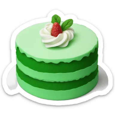 green cake no toppings white filling sticker