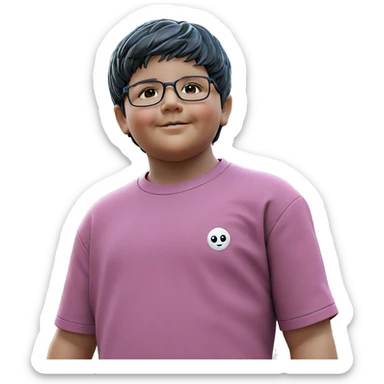 boy in shirt outdoors sticker