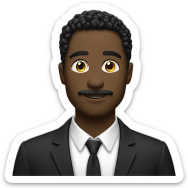 Homme blanc qui tape un homme noir sticker