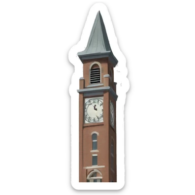 Deny chimes clock tower at university of Alabama sticker