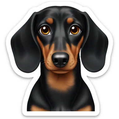black and tan dachshund  sticker