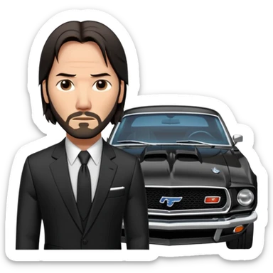 Ford mustang mach 1Jhon Wick sticker