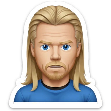 James Hetfield with blue eyes sticker