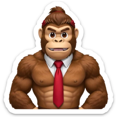 Donkey Kong🦍💪🐵 with red tie sticker