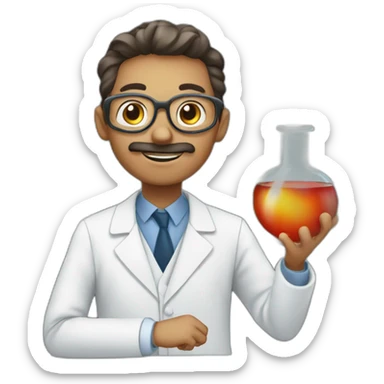 Scientist working in the lab with anthocyanins sticker