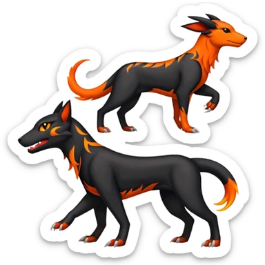 Salandit-Houndoom-Houndour-Litten-Hybrid (Full body) sticker