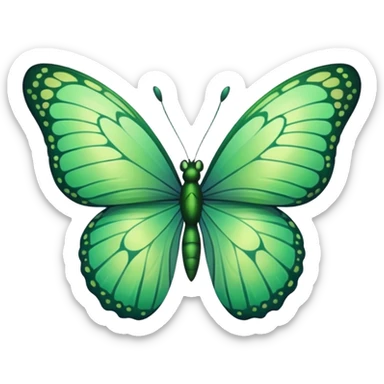 Una Mariposa verde  sticker