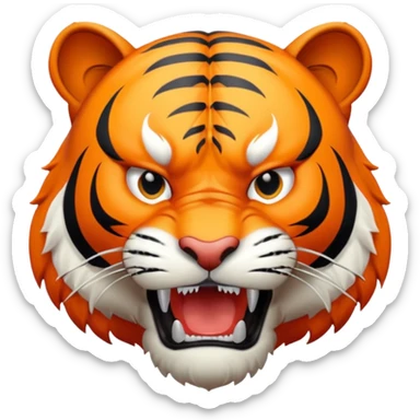 Very angry tiger sticker
