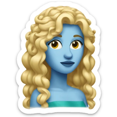 Create a blonde greek styled goddess based on aquarius sticker