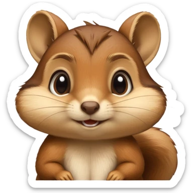 Boy chipmunk sticker